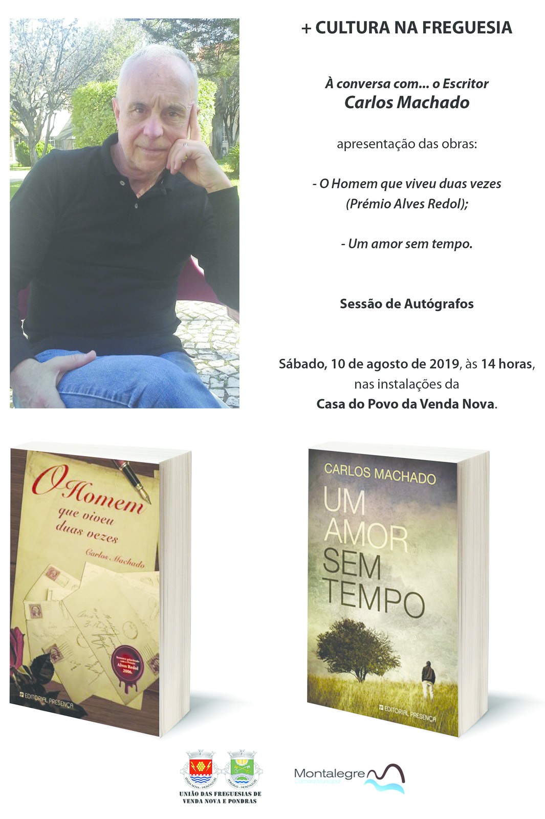 Venda nova   carlos machado  lancamento de livros 