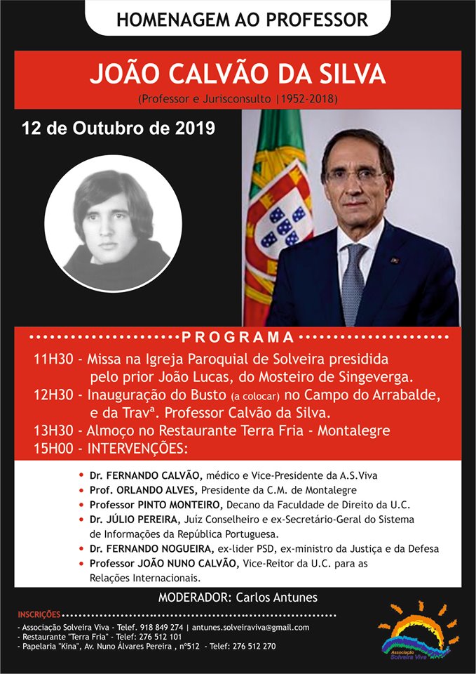Solveira   homenagem  joao calvao da silva 