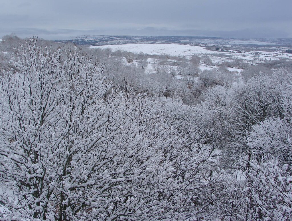 Concelho de Montalegre coberto de neve