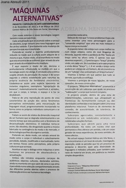 &quot;Máquinas Alternativas&quot; - Vila Nova