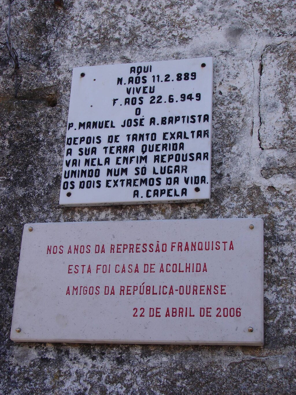 Vila da Ponte-Homenagem ao Padre Baptista