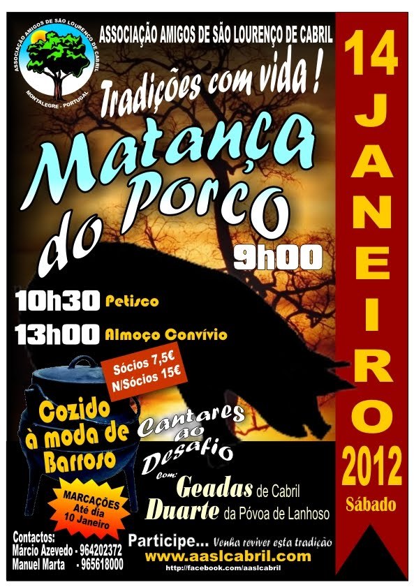 Matança do Porco – São Lourenço, Cabril (sábado)