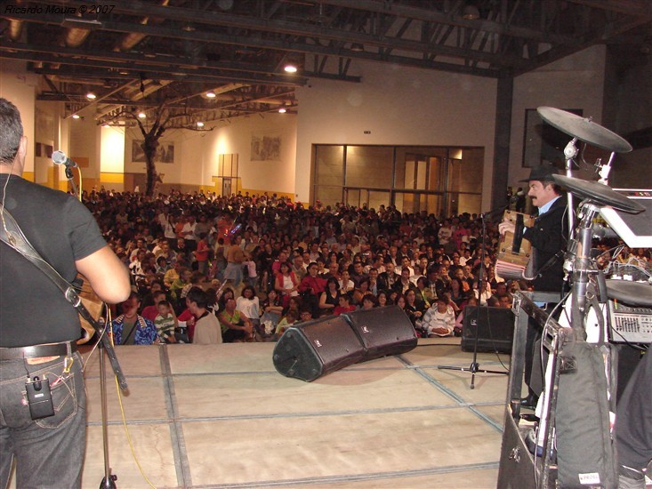 Fernando Rocha e Quim Barreiros na festa da Rádio Montalegre