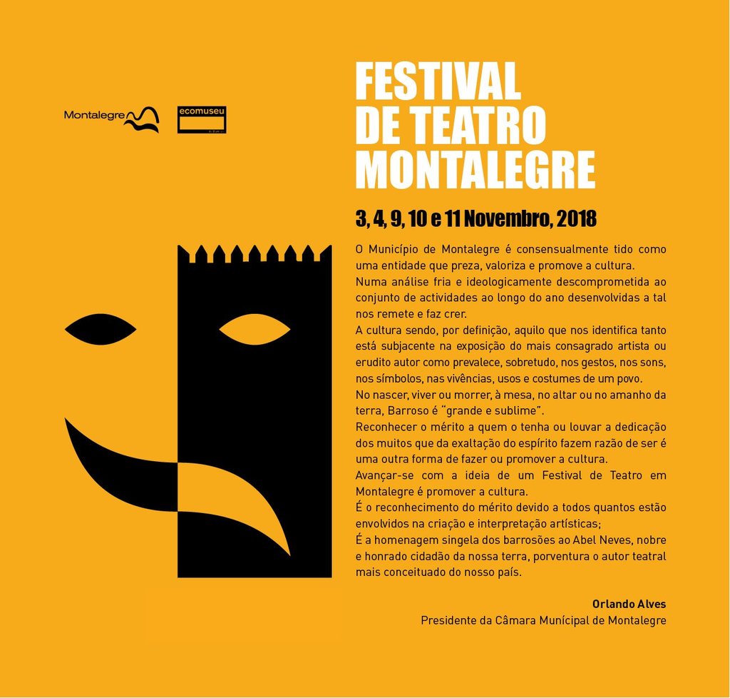 MONTALEGRE - 1.º Festival de Teatro | Presidente - Mensagem