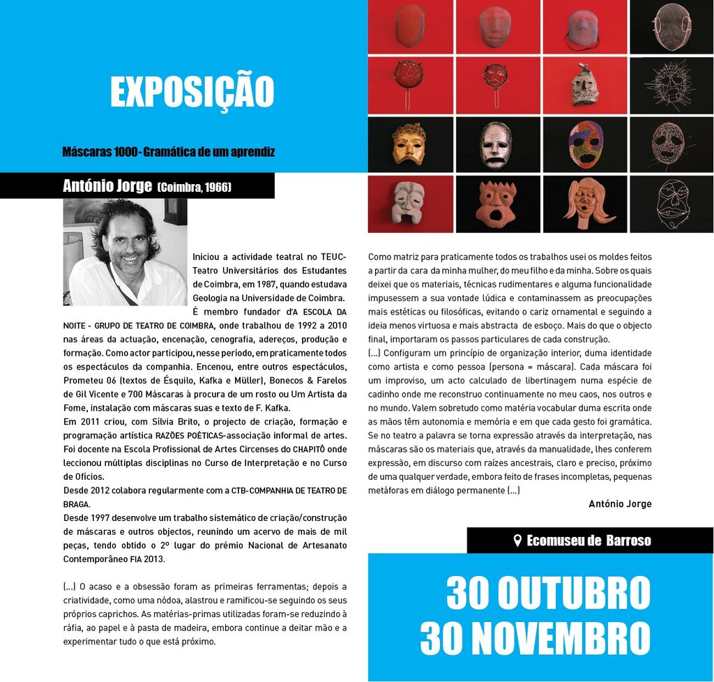 MONTALEGRE - 1.º Festival de Teatro | Exposição (30 outubro a 30 novembro)