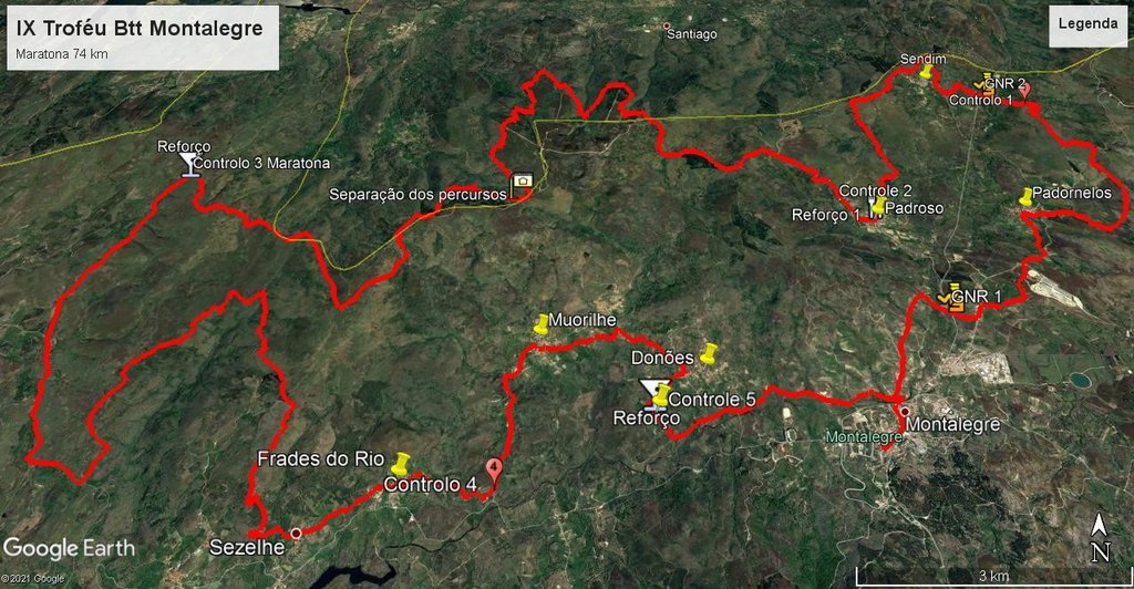 IX TROFÉU BTT ACÁCIO DA SILVA | Mapa Maratona 74 km