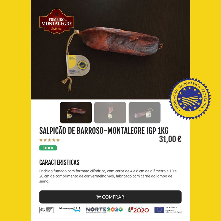 FUMEIRO DE MONTALEGRE (Salpicão) Produto certificado
