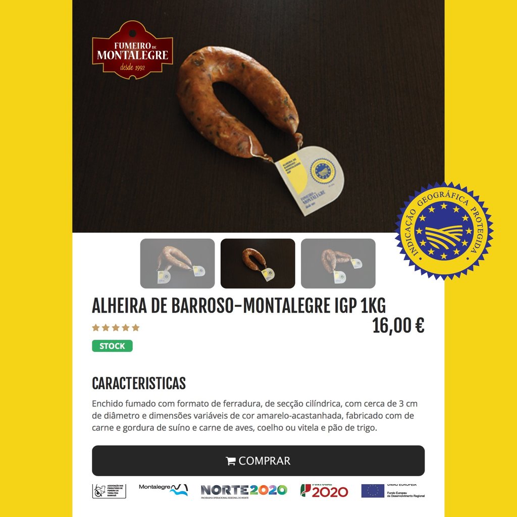 FUMEIRO DE MONTALEGRE (Alheira) Produto certificado