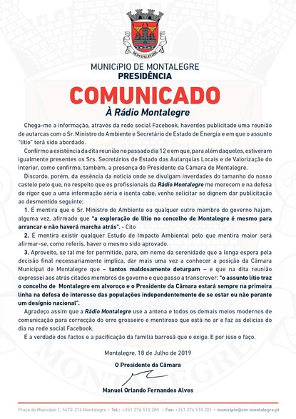 comunicado