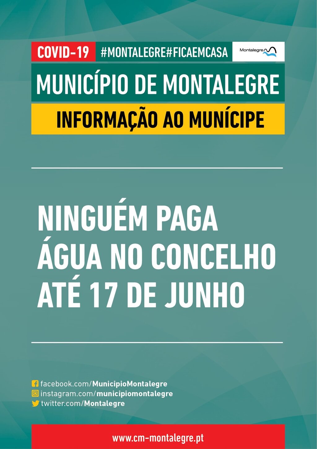 Covid-19 | Ninguém paga água no concelho - Até 17 junho