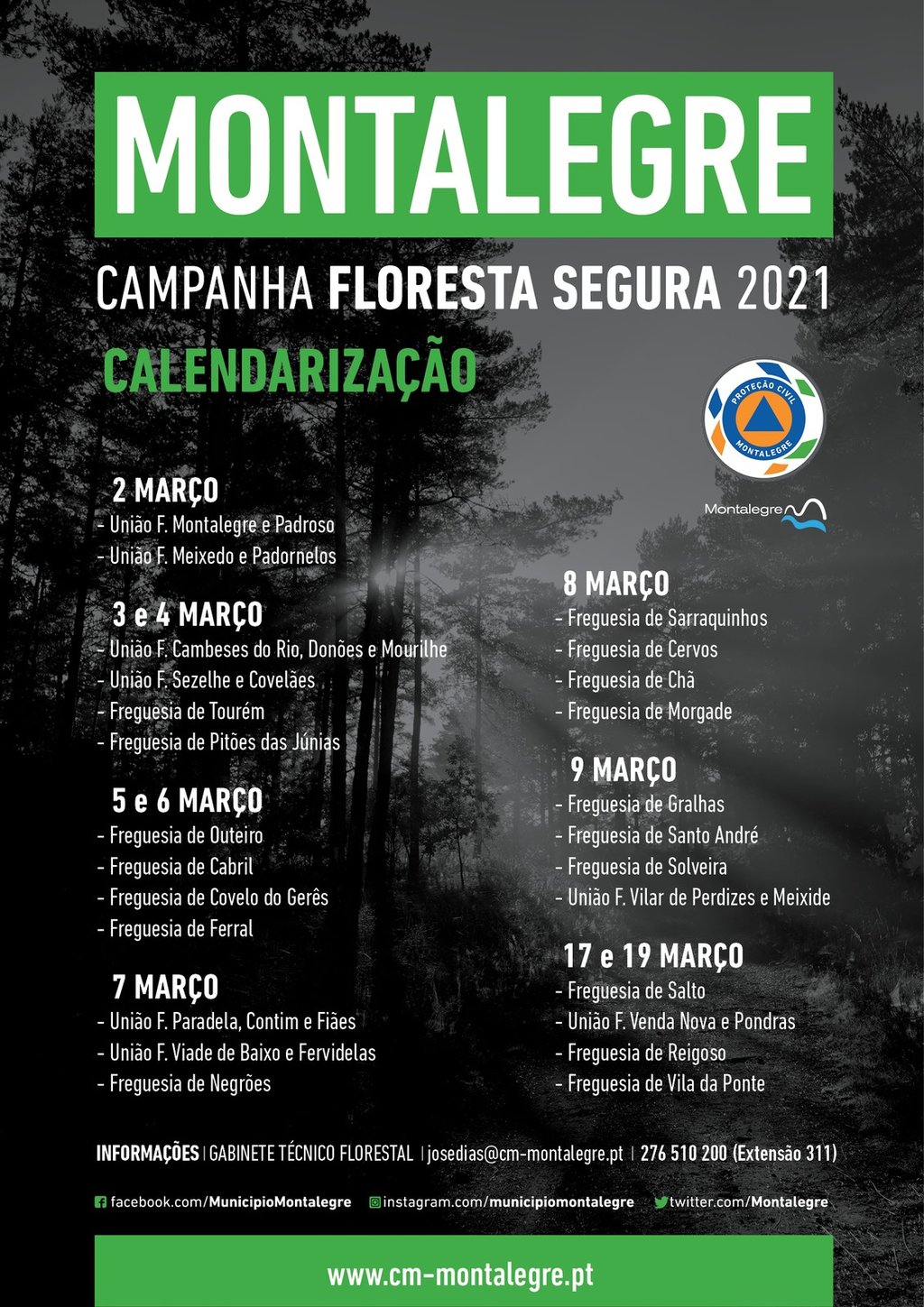 Campanha Floresta Segura 2021 | Ações no Concelho