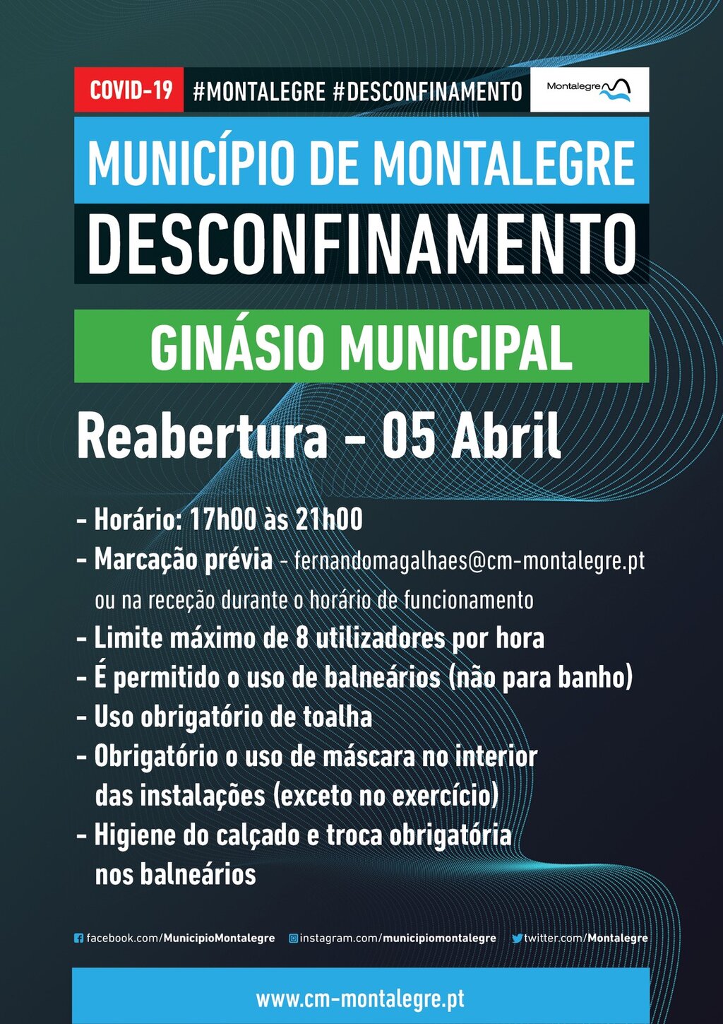 Ginásio Municipal | Reabertura - 5 abril