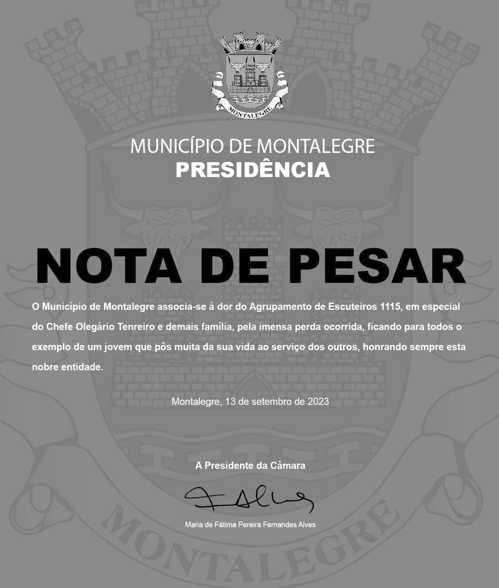 Presidência | Nota de Pesar