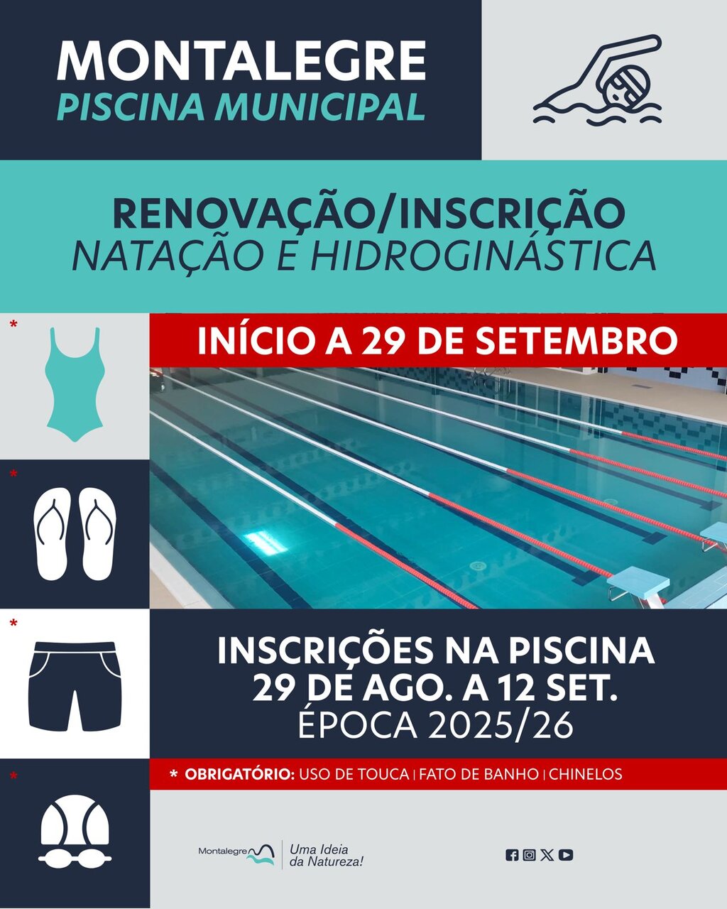 Inscrições para aulas na Piscina Municipal de Montalegre