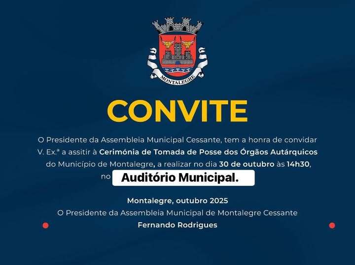 Novos órgãos autárquicos | 2025-2029  Tomada de posse