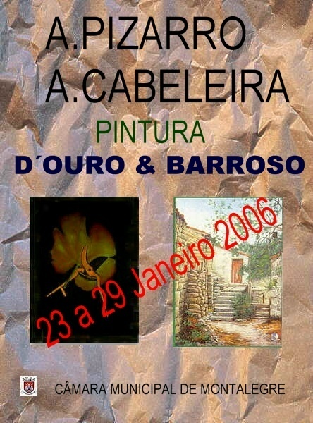 Exposição de pintura no átrio da Câmara Municipal dos artistas Cabeleira e Pizarro