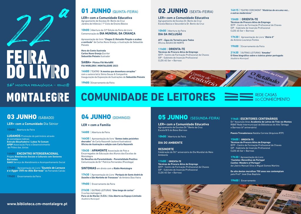 MONTALEGRE - XXII FEIRA DO LIVRO (1 A 5 JUNHO) - CARTAZ Oficial