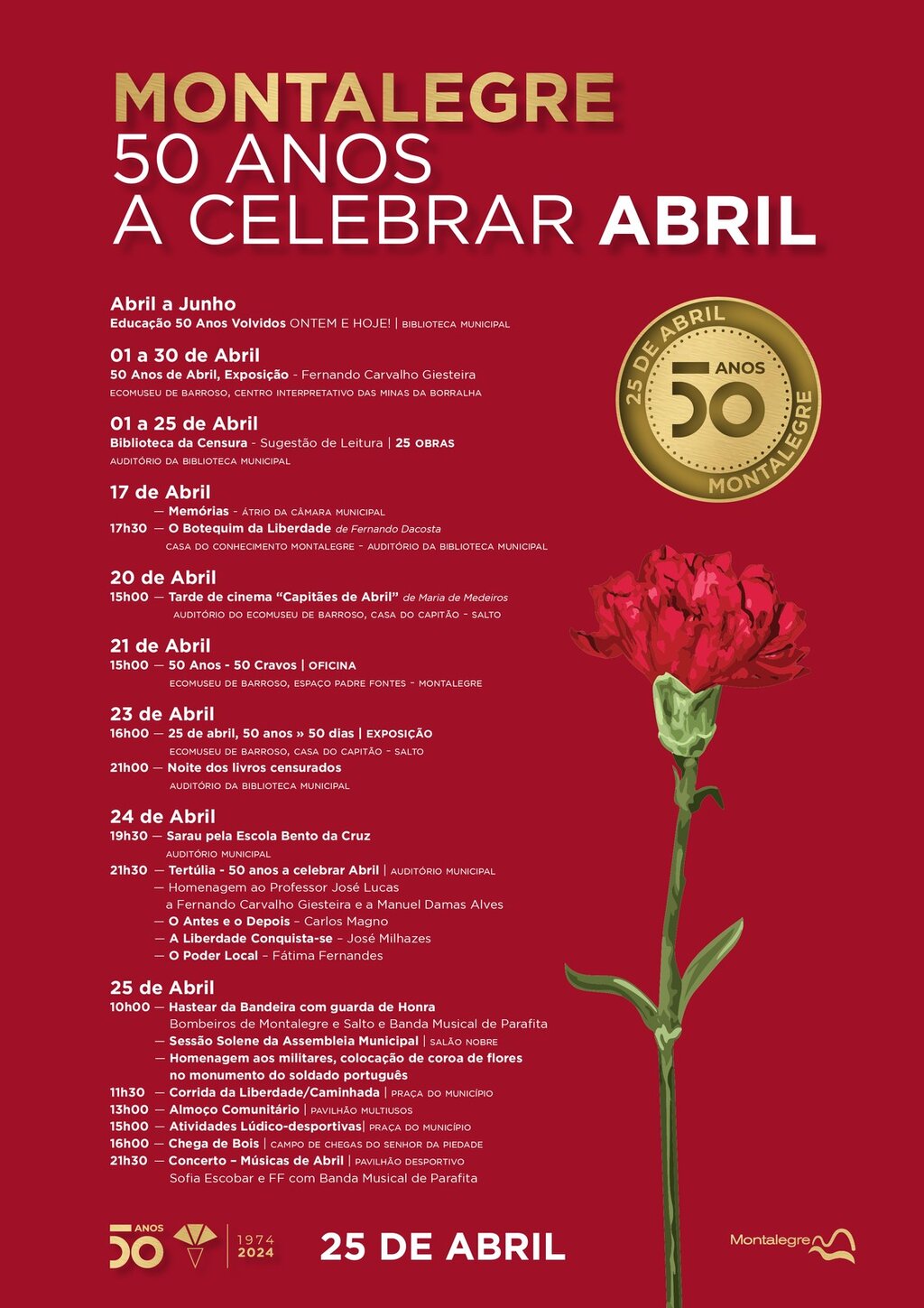 MONTALEGRE - 25 ABRIL (50 ANOS) - PROGRAMA - Atual