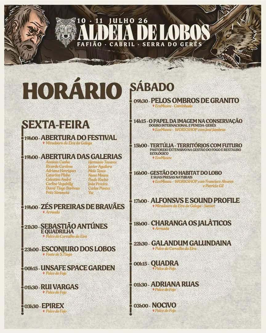 Festival Aldeia de Lobos - Programa